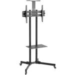 KONIC 37"-70" Versatile & Compact TV Cart Mobile Trolley - Height Adjustable DVD/AV component shelf & Camera shelf