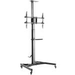 KONIC 37"-70" TV Mobile CartTrolley - Telescopic Height Adjustable with Crank Handle - Weight Up to 110lbs - Max 600X400mm VESA