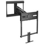 KONIC 43"-70" Fireplace Spring Assisted Pull Down Mantel TV Mount - Height Adjustable 630mm - Weight Capacity 13-33kg - Swivel Range +30~-30 -Profile 160-587mm