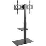 KONIC 37"-70" Swivel TV Floor Stand with Tempered Glass Base - Max Load 40kg - Swivel +35~-35