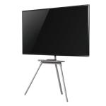 KONIC 42"-65" Tripod Stylish Easel Studio TV Floor Stands With Felt Shelf - Weight Capacity 40kg - Swivel Range +70~-70 - Max VESA 400X400mm