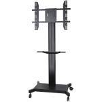 Koford AVA106F 30"-60" TV Trolley Cart - With Tray - VESA 800x400mm - Max Load 60kg - Black - Single/Dual TV Mounts Dual installation