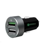 mbeat MB-CHGR-QBS QuickBoost S Dual Port 2.4A Smart USB Car Charger Qualcomm Certified Quick Charge 2.0