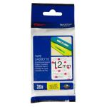 Brother TZeMPPH31 PTouch Black on Pink Hearts Tape 12mm x - 12 mm - Direct Thermal