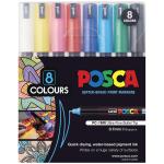 Uni Posca Marker 0.7mm 8 Piece Asstd PC-1MR