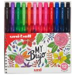 Uni Signo RT1 0.7mm Retractable 12 Pack Floral UMN155