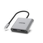 Unitek USB-C to Dual DisplayPort 8K Adapter with MST. Supports 8K 60Hz or4K120HzHDCP2.2.Bus-powered.Plug & Play. Supports Screen Mirroring & Extending on Windows OS.