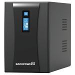 RackPower UPSL1200 1200VA Tower Line Interactive UPS, Single Phase 230V/50Hz. NZ 3 Pin outlets. 12V 9Ah Battery