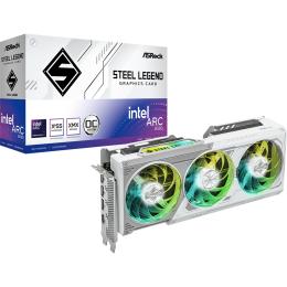 ASRock Intel Arc B580 Steel Legend 12GB OC GDDR6 Graphics Card 2.5 Slot - 2x 8 Pin Power - Minimum 650W PSU