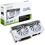 ASUS DUAL NVIDIA GeForce RTX 4070 SUPER OC White 12GB GDDR6X Graphics Card 2.56 Slot - 1x 16 Pin Power (2x 8 Pin Power Adapter Included) - Minimum 750W PSU