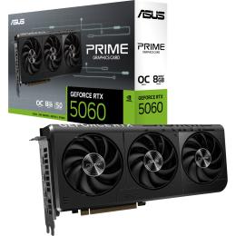ASUS PRIME NVIDIA GeForce RTX 5060 OC 8GB GDDR7 Graphics Card PCIE 5.0 - 2.5 Slot - 1x 8 Pin Power - Minimum 550W PSU