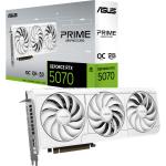 ASUS PRIME NVIDIA GeForce RTX 5070 OC White 12GB GDDR7 Graphics Card PCIE 5.0 - 2.5 Slot - 1x 16 Pin Power - Minimum 750W PSU