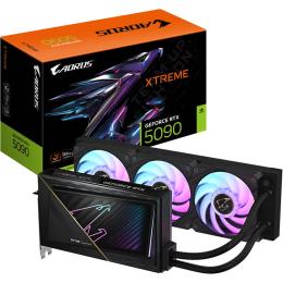 Gigabyte NVIDIA GeForce RTX 5090 Aorus Extreme Waterforce 32GB GDDR7 Graphics Card PCIE 5.0 - 2 Slot - 1x16 Pin Power - 360 AIO Cooling - Minimum 1000W PSU