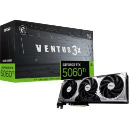 MSI NVIDIA GeForce RTX 5060 Ti 16G VENTUS 3X OC 16GB GDDR7 Graphics Card PCIE 5.0 - 2 Slot - 1x 8 Pin Power - Minimum 650W PSU