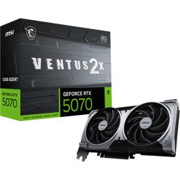 MSI NVIDIA GeForce RTX 5070 VENTUS 2X OC 12GB GDDR7 Graphics Card PCIE 5.0 - 2.5 Slot - 1x 16 Pin Power - Minimum 650W PSU