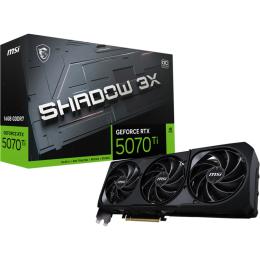 MSI NVIDIA GeForce RTX 5070 Ti SHADOW 3X OC 16GB GDDR7 Graphics Card PCIE 5.0 - 2.5 Slot - 1x 16 Pin Power - Minimum 750W PSU