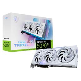 MSI NVIDIA GeForce RTX 5070 Ti 16G GAMING TRIO OC 16GB GDDR7 WHITE Graphics Card PCIE 5.0 - 2.5 Slot - 1x 16 Pin Power - Minimum 750W PSU