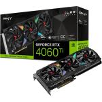 PNY NVIDIA Geforce RTX 4060 Ti XLR8 Gaming VERTO EPIC-X RGB Overclocked Graphics Card 8GB GDDR6 Dual Slot - 1x 8 Pin Power - Minimum 550W PSU