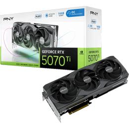 PNY NVIDIA GeForce RTX 5070 Ti OC Plus 16GB GDDR7 Graphics Card PCIE 5.0 - 3 Slot - 1x 16 Pin Power - Miminum 750W PSU