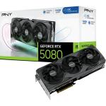 PNY NVIDIA GeForce RTX 5080 OC 16GB GDDR7 Graphics Card PCIE 5.0 - 3 Slot - 1x 16 Pin Power - Minimum 850W PSU