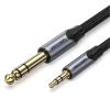 Vention BAUHH 3.5mm TRS to 6.35mm Male Audio Cable - 2m - Gray Cotton braided - Aluminum alloy Vention BAUHH 3.5mm TRS to 6.35mm Male Audio Cable - 2m - Gray Cotton braided - Aluminum alloy