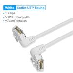 Vention IBOWH Cat6A UTP Patch Cable - 2m - White Rotate Right Angle - Slim Type