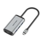 Vention TGSHB Multi-function USB-C Docking Station HDMI - VGA - USB3.0 3 - PD - 0.15m - Gray