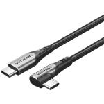 Vention 3A USB-C Cable - 1m - Gray USB 2.0 - Right Angle - Aluminum Alloy