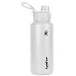 AquaFlask Original 946 mL (32oz) Water Bottle - Arctic White , Keeps Drinks Cold for 24 Hours, Keeps Drinks Hot for 12 Hours, Double-walled stainless steel, BPA Free, Durable, Leak-Proof and Eco-Friendly, Designed in California