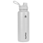 AquaFlask Original 1.18L (40oz) Water Bottle - Arctic White , Keeps Drinks Cold for 24 Hours, Keeps Drinks Hot for 12 Hours, Double-walled stainless steel, BPA Free, Durable, Leak-Proof and Eco-Friendly, Designed in California