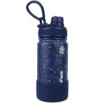 AquaFlask IL Terrazzo 414 mL (14oz) Water Bottle - Midnight Blue , Keeps Drinks Cold for 24 Hours, Keeps Drinks Hot for 12 Hours, Double-walled stainless steel, BPA Free, Durable, Leak-Proof and Eco-Friendly, Designed in California