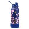 AquaFlask Sakura 2 946mL (32oz) Water Bottle - Navy , Keeps Drinks Cold for 24 Hours, Keeps Drinks Hot for 12 Hours, Double-walled stainless steel, BPA Free, Durable, Leak-Proof and Eco-Friendly, Designed in California AquaFlask Sakura 2 946mL (32oz) Water Bottle - Navy , Keeps Drinks Cold for 24 Hours, Keeps Drinks Hot for 12 Hours, Double-walled stainless steel, BPA Free, Durable, Leak-Proof and Eco-Friendly, Designed in California