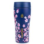 AquaFlask Sakura Slate Cup 473mL (16oz) Water Bottle - Navy , Keeps Drinks Cold for 24 Hours, Keeps Drinks Hot for 12 Hours, Double-Walled stainless steel, Ice cube Compatible, BPA Free, Dishwasher Safe, Durable, Leak-Proof and Eco-Friendly