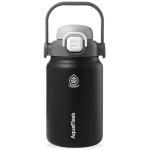 AquaFlask Jug 1.18 L (40oz) Water Bottle - Squad(Black) , Keeps Drinks Cold for 24 Hours, Keeps Drinks Hot for 12 Hours, Double-walled stainless steel, BPA Free, Durable, Leak-Proof and Eco-Friendly, Designed in California