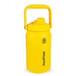 AquaFlask Growler 2.48 L (84oz) Water Bottle - Lemon Slush , Keeps Drinks Cold for 24 Hours, Keeps Drinks Hot for 12 Hours, Double-walled stainless steel, BPA Free, Durable, Leak-Proof and Eco-Friendly, Designed in California