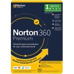 NortonLifeLock Norton 360 Premium - 1 User - 1 Device - 12 Months 100GB PC Cloud Backup - Includes Secure VPN  Generic ENR RSP DVDSLV GUM