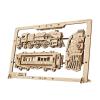 Ugears 121805 Mechanical Model Kit - Steam Express 2.5D Puzzle