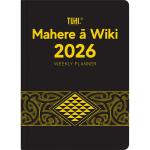 Tuhi Diary A43 Week to View Premium Mahere a Wiki Black & Gold 2026