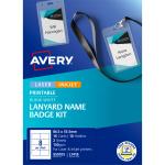 AVERY 959105 Avery Lanyard Name Badge Kit L7418  86.5x55.5mm 8up 10 Sheets