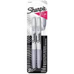 Sharpie Metallic Fine Point Permanent Marker Silver Blister Pack of 2