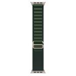 Apple 49mm Alpine Loop - Dark Green, Natural TItanium Finish, Small