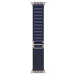 Apple 49mm Alpine Loop - Navy, Natural Titanium Finish, Medium