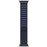 Apple 49mm Alpine Loop - Navy, Black Titanium Finish, Small