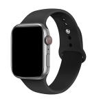 42mm/41mm/40mm/38mm Black Silicone Sport Band for Apple Watch, includes S/M and M/L bands - Compatible with Apple Watch Series 11/10/9/8/7/6/SE/5/4/3/2/1/SE