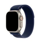 49mm/46mm/45mm/44mm - Midnight Blue Nylon Sport Strap for Apple Watch , Compatible with Apple Watch Ultra 1/2/3, Series 11/10/9/8/7/6/SE/5/4/3/2/1