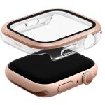 Uniq Apple Watch Series 11 (42mm) / Series 10 (42mm) Voute Watch Case - Rose Gold - 9H Curved Tempered Glass Screen Protector - Slim PC bumper
