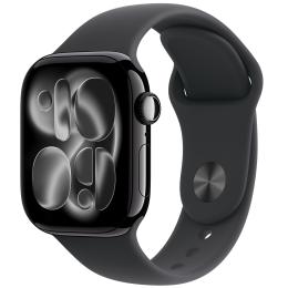 Apple Watch Series 11 (GPS) 42mm - Jet Black Aluminium Case with Black Sport Band - M/L
