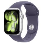 Apple Watch Series 11 (GPS + Cellular) 42mm - Silver Aluminium Case with Purple Fog Sport Band - M/L