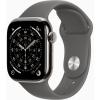 Apple Watch Series 11 (GPS + Cellular) 42mm - Natural Titanium Case with Stone Grey Sport Band - S/M