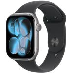 Apple Watch Series 11 (GPS) 46mm - Space Grey Aluminium Case with Black Sport Band - S/M